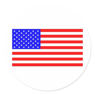 AMERICAN FLAG ROUND STICKERS by dogiron