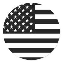American Flag Round Sticker