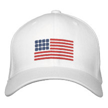 American Flag Stitch Design Baseball Cap