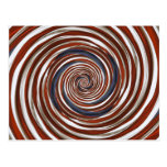 American Flag Swirl Postcard