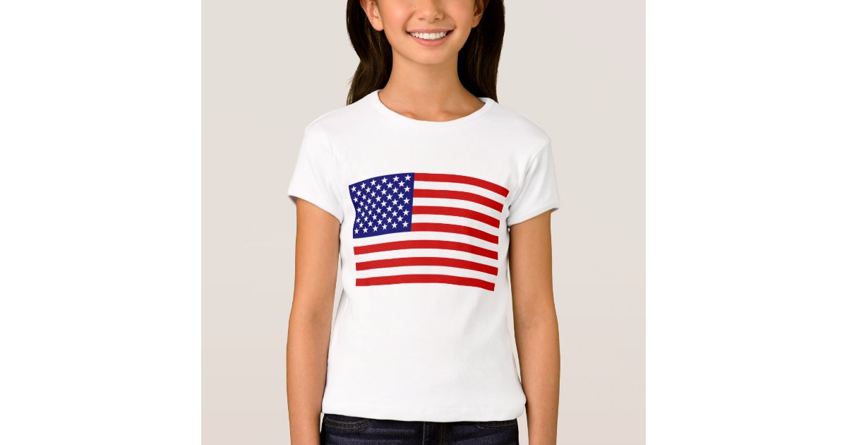 American Flag Lipstick Adult T-Shirt