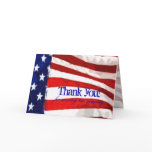 American Flag Thank You Greeting Card