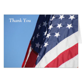 American Flag Thank You Greeting Card