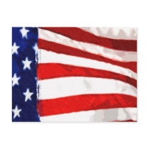 American Flag Thank You Post Card