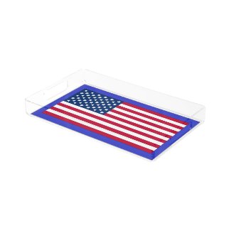 American Flag Tray Rectangle Serving Trays