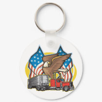 American Flag Trucker keychains