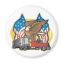 American Flag Trucker Fridge Magnets
