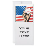 american flag USA baseball Custom Rack Cards