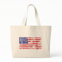 American Flag USA Grunge Canvas Bags