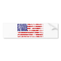 American Flag USA Grunge Bumper Sticker