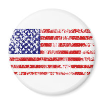American Flag USA Grunge Fridge Magnets