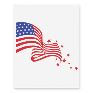 American Flag Temporary Tattoos | Zazzle