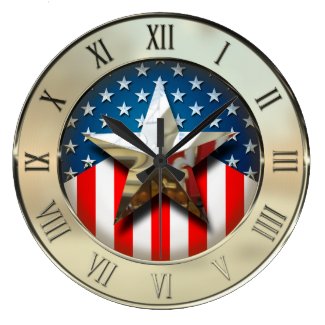 American Flag Wallclock