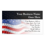 American Flag, Waving in Wind Business Card Template