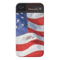 American Flag, Waving in Wind iPhone 4 Case