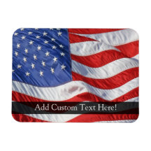American Flag, Waving in Wind Vinyl Magnet