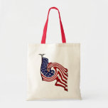 American Flag Whirlwind Flow Canvas Bag