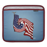 American Flag Whirlwind Flow iPad Sleeve