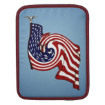 American Flag Whirlwind Flow iPad Sleeve V
