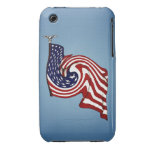 American Flag Whirlwind Flow iPhone 3G/3GS Case Iphone 3 Cover