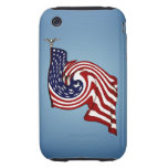 American Flag Whirlwind Flow iPhone 3G/3GS Tough Tough Iphone 3 Covers