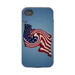 American Flag Whirlwind Flow iPhone 4/4S Tough Tough Iphone 4 Case