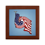 American Flag Whirlwind Flow Jewelry Box Trinket Boxes