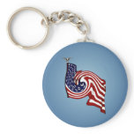 American Flag Whirlwind Flow Keychain
