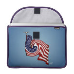 American Flag Whirlwind Flow Macbook Pro 13" Macbook Pro Sleeve