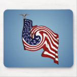 American Flag Whirlwind Flow Mousepad Mouse Pads