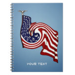 American Flag Whirlwind Flow Note Book Note Book