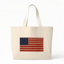 American Flag with 13 Stars - Betsy Ross Design Canvas Bags