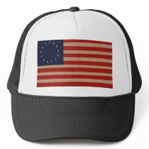 American Flag with 13 Stars - Betsy Ross Design Mesh Hats