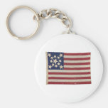 American Flag with 13 Stars Key Chains