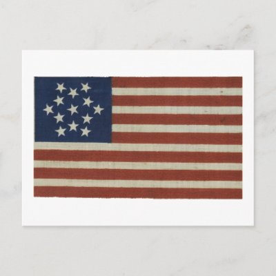 American Flag with 13 Stars Postcards by wesleyowns