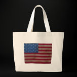American Flag with 24 Stars Canvas Bags