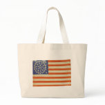 American Flag with 38 Stars Canvas Bags