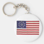 American Flag with 48 Stars Whipple Key Chains