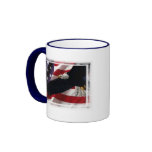 American Flag with American Bald Eagle mugs