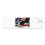American Flag with American Eagle & Lady Liberty Bumper Stickers