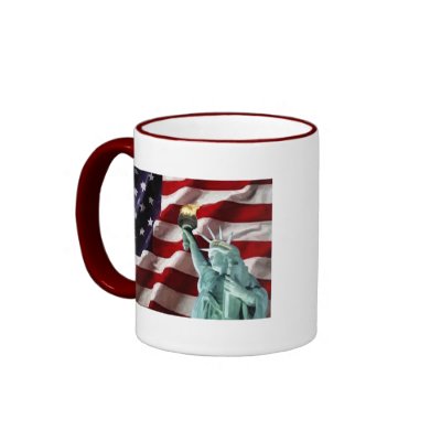 American Flag with Lady Liberty Mug by proud4th