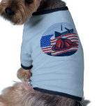 american flag with twin tower building firefighter dog tshirt