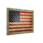 American Flag with vintage, weathered finish Canvas Prints