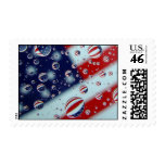 American Flag with Water Drops USA Postage Stamp
