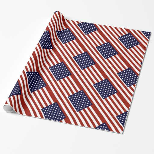 American Flag Wrapping Paper Zazzle