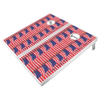 American Flags Beanbag Toss Customized Lawn Game