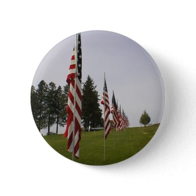 American flags in a row button by designs_by_morrison