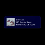 American Flags Return Address Label