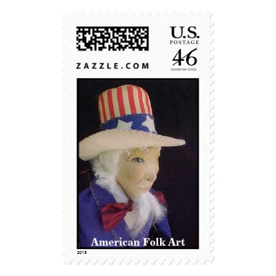 american folk art stamp by disgustedcats  this original uncle sam doll has