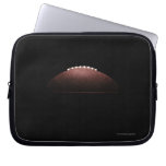 American football ball on black background laptop sleeve